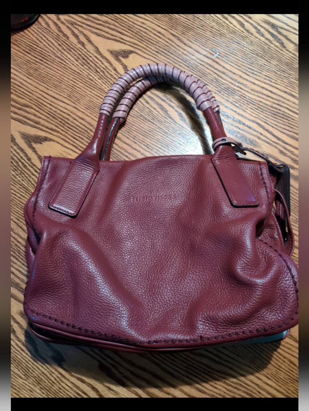 Plinio visona leather handbag